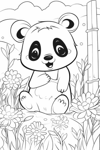 Baby Panda coloring page
