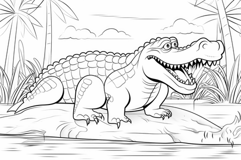 Crocodile coloring page