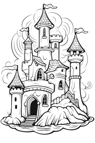 Knights&rsquo; Castle coloring page