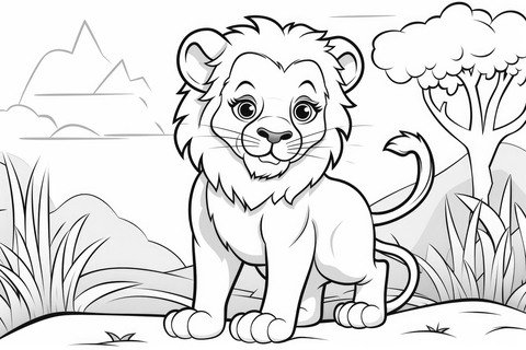 Lion coloring page