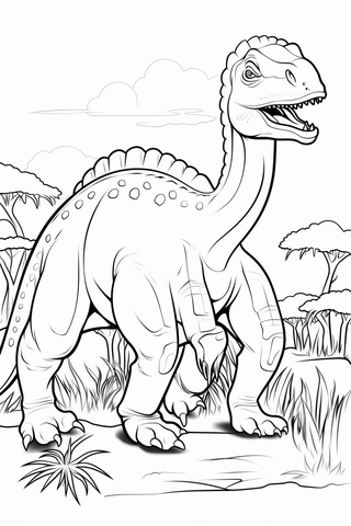 Nodosaurus coloring page