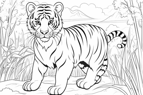 Tiger coloring page